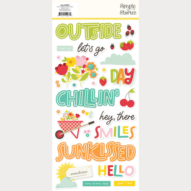 Simple Stories - Sweet Summertime - Foam Stickers