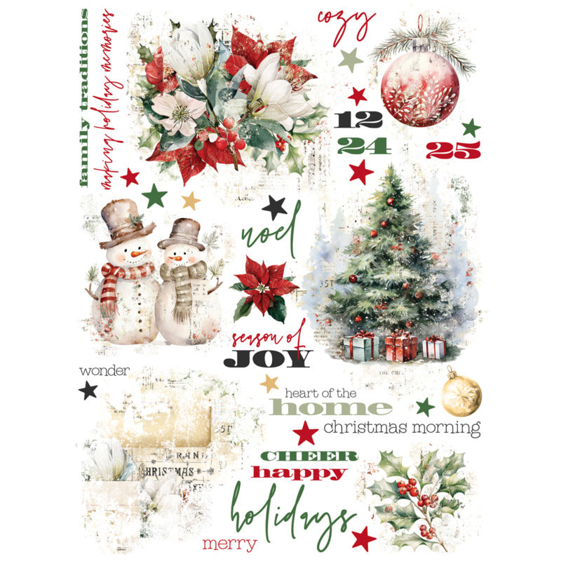Simple Stories - Simple Vintage Old-Fashioned Christmas - Rub-ons