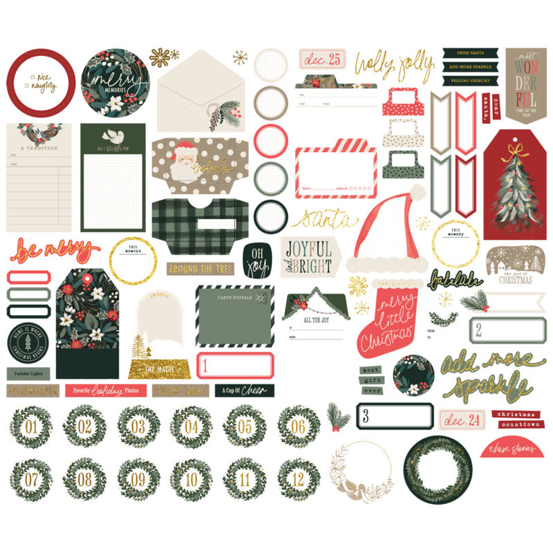 Simple Stories - Mistletoe & Holly - Journal Bits