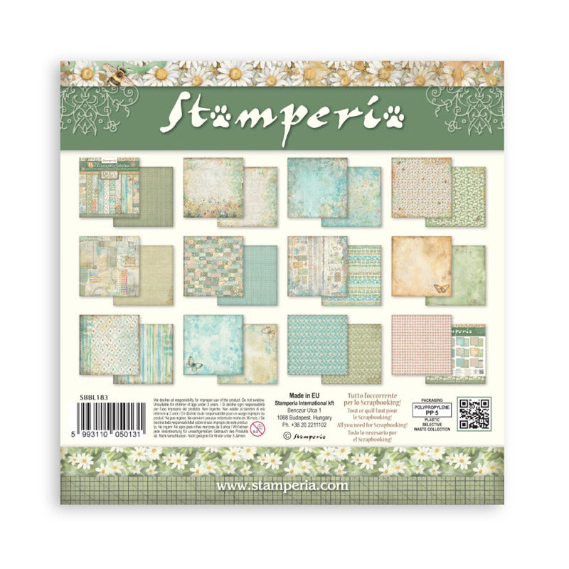 Stamperia - Daisy Art - 12x12 Maxi Backgrounds Paper Pad