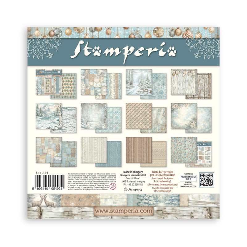 Stamperia - White Christmas - 12x12 Maxi Background Paper Pad