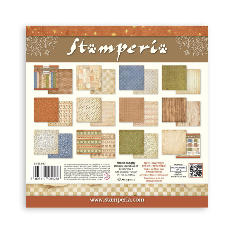 Stamperia - Silent Night - 8x8 Background Paper Pad