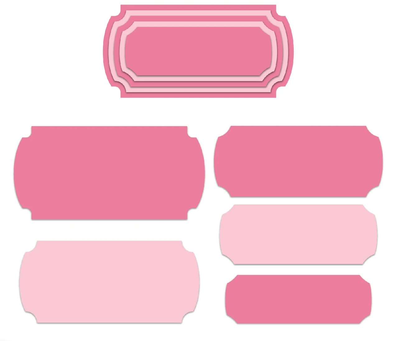 Chloe's Creative - Rectangle Sentiment Plaque Die Set