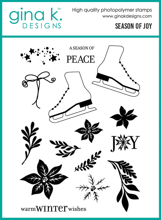 Gina K. - Season of Joy Stamp, Die & Stencil Bundle