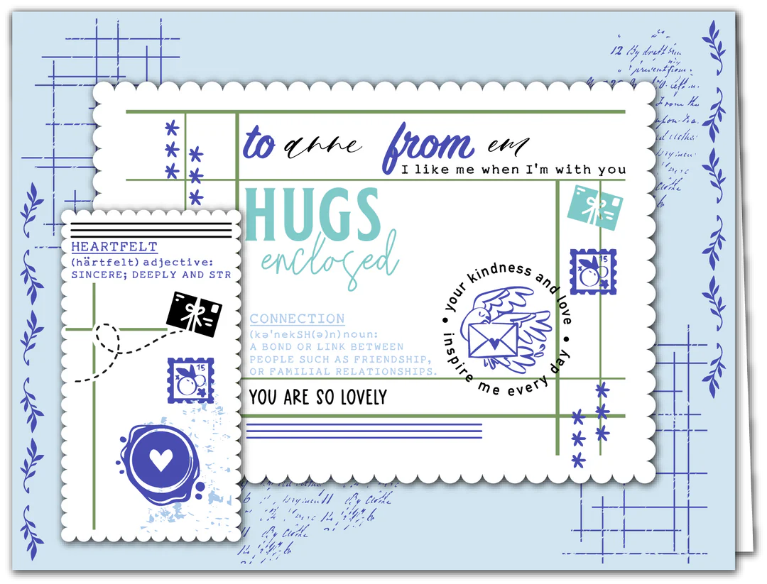 LDRS - Postage Collage - Snail Mail Stamp Set