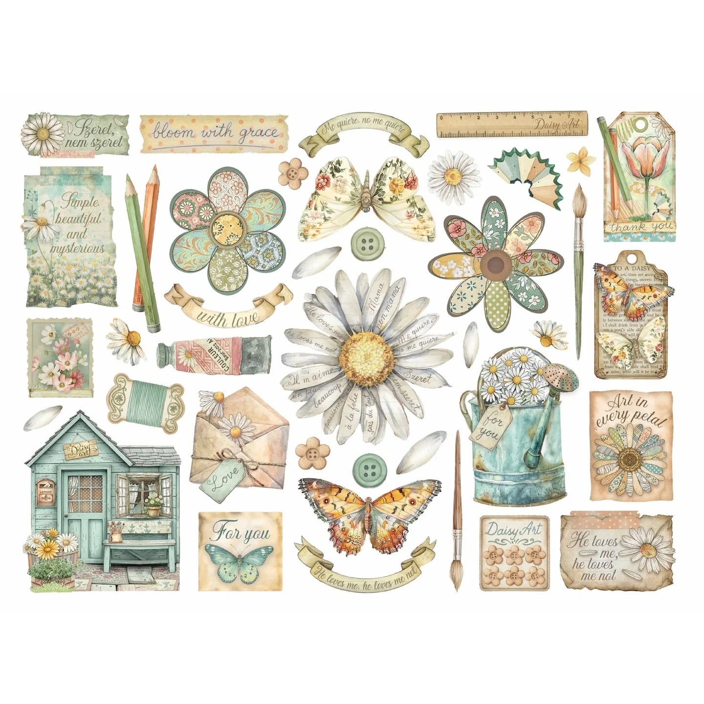 Stamperia - Daisy Art - Die Cuts