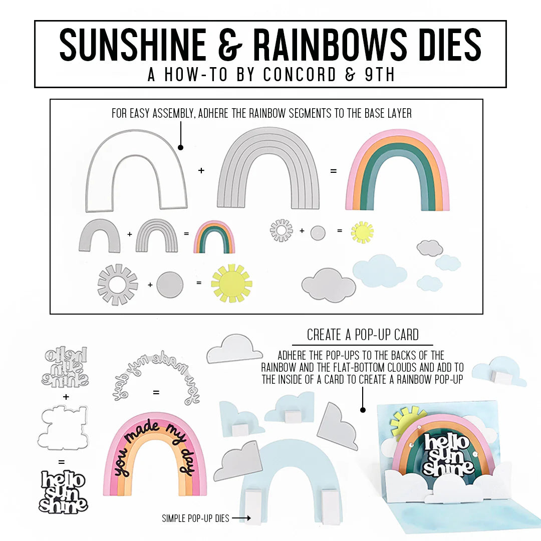 Concord & 9th - Sunshine & Rainbows Die Set