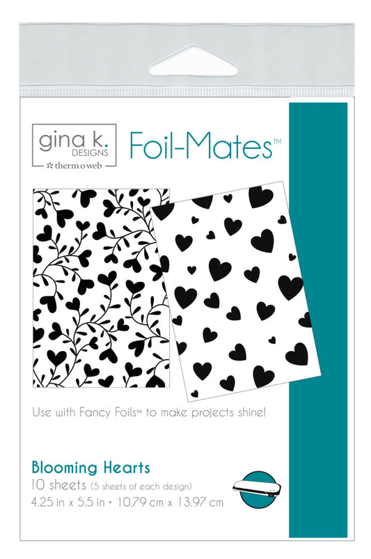 Gina K. - Foil-Mates Toner Card Fronts - Blooming Hearts
