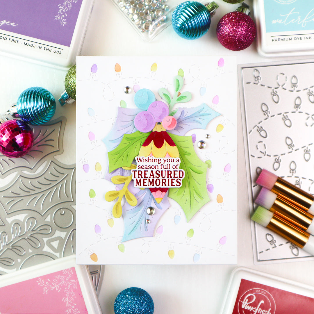 Pinkfresh - Christmas Lights Coverplate & Stencil Bundle