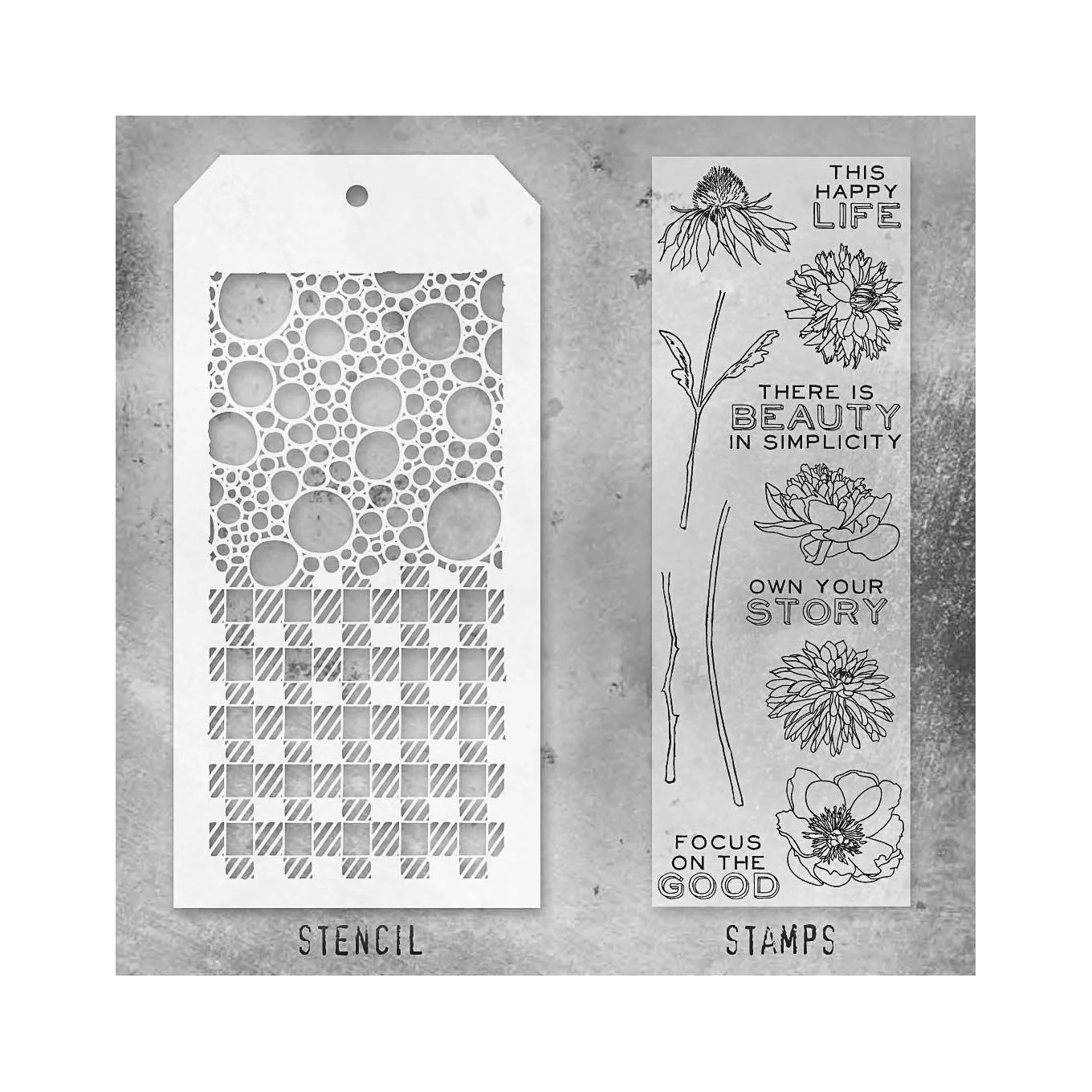 Tim Holtz - Mixed Media #24 Stamp & Stencil Bundle
