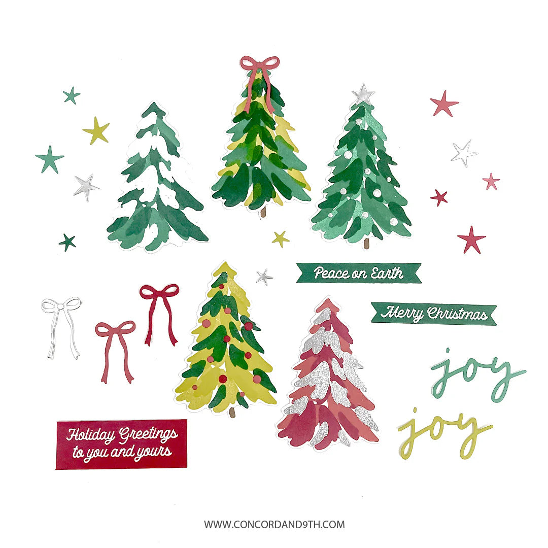 Concord & 9th - Triple-step Evergreen Stamp & Die Bundle
