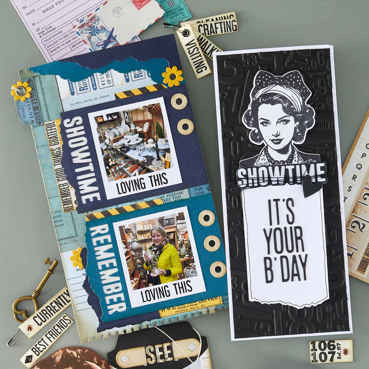 Spellbinders - Torn Edges with Tag Die Set by Esther Glas