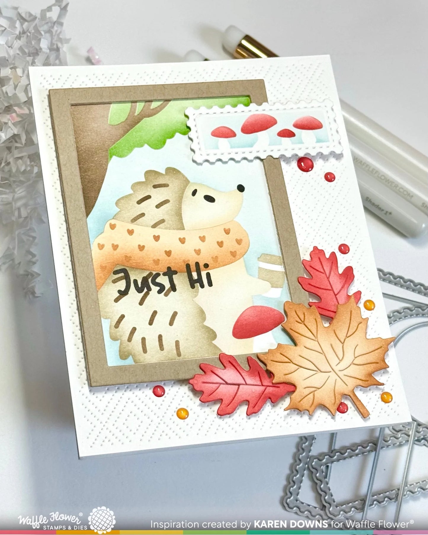 Waffle Flower - Nesting Postage Collage - Collage Blocks Die