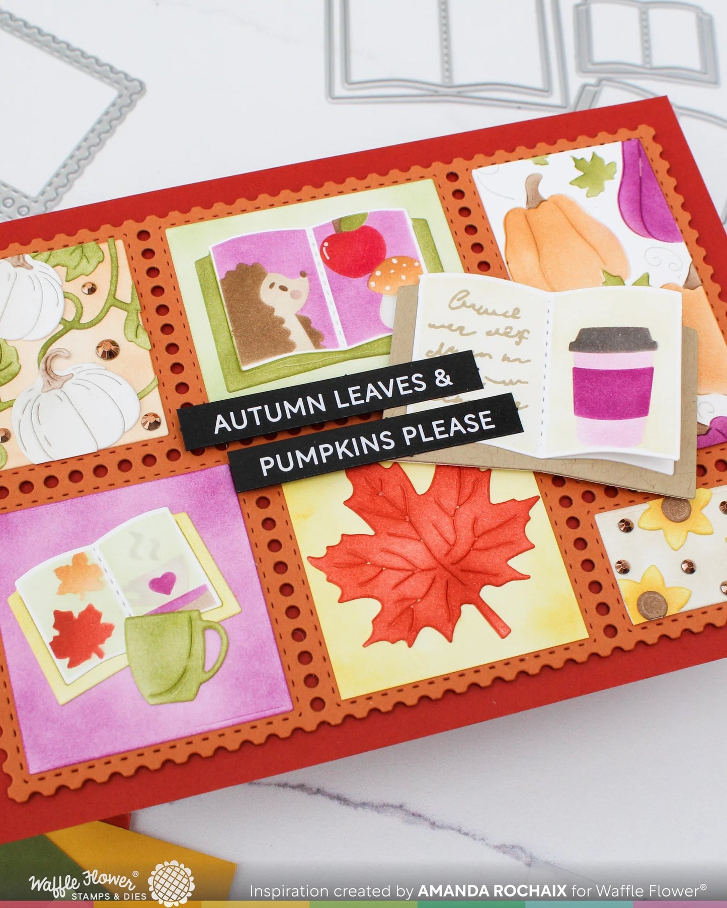 Waffle Flower - Open Book Trio - Fall Stencil