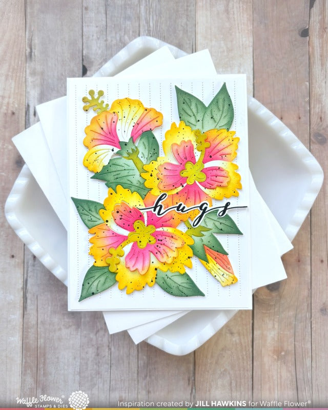 Waffle Flower - Hibiscus Cluster Die Set