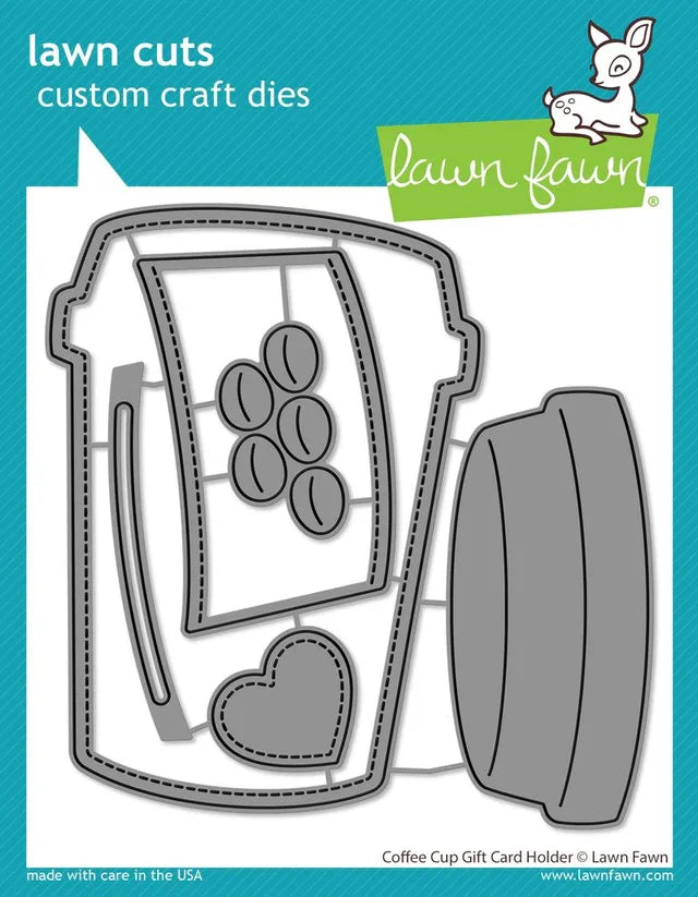Lawn Fawn - Coffee Cup Gift Card Holder Die Set