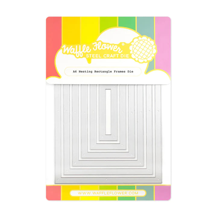 Waffle Flower - A6 Rectangle Frames Die Set
