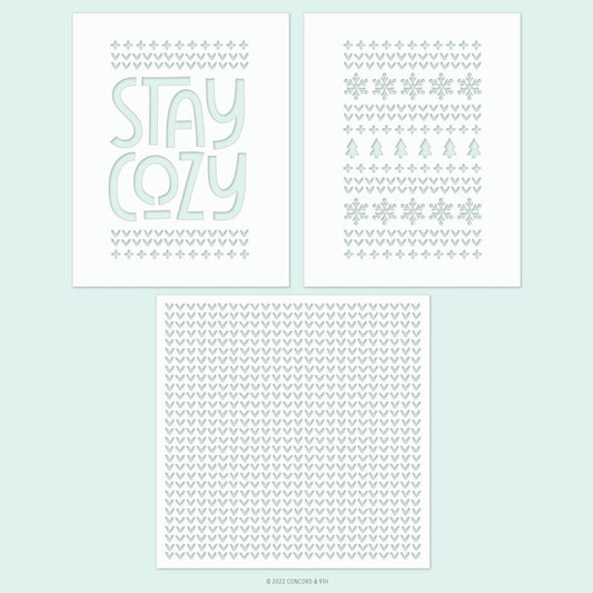 Concord & 9th - Stay Cozy Stencil & Die Bundle