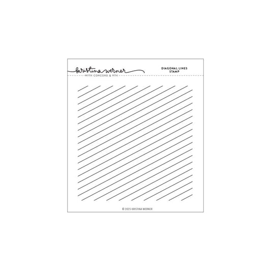Concord & 9th - Diagonal Lines Background Stamp by Kristina Werner