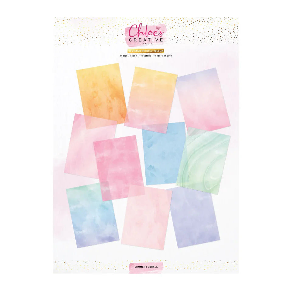 Chloe's Creative - Printed Vellum - Summer Floral Washes