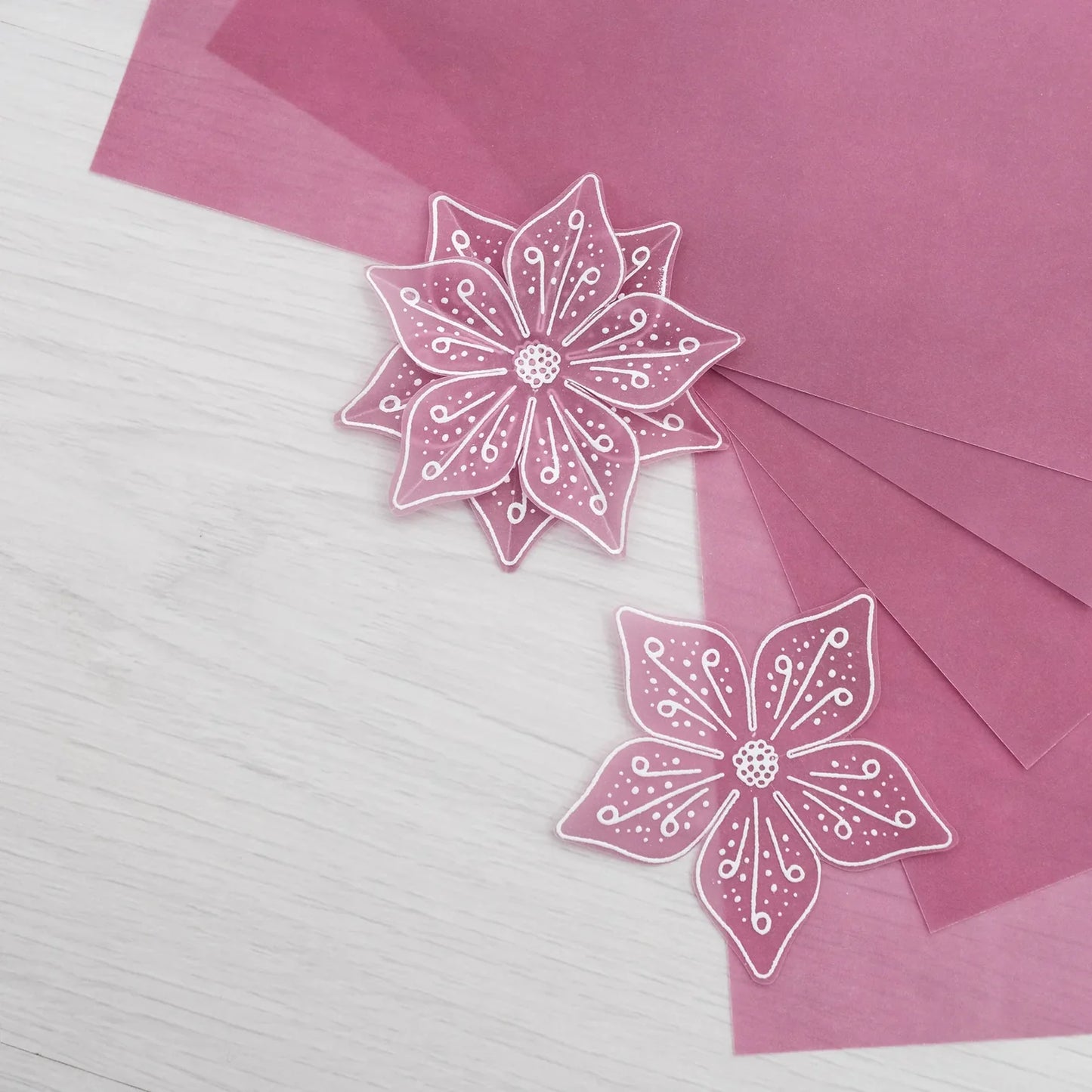 Chloe's Creative - Printed Vellum - Azalea Wash
