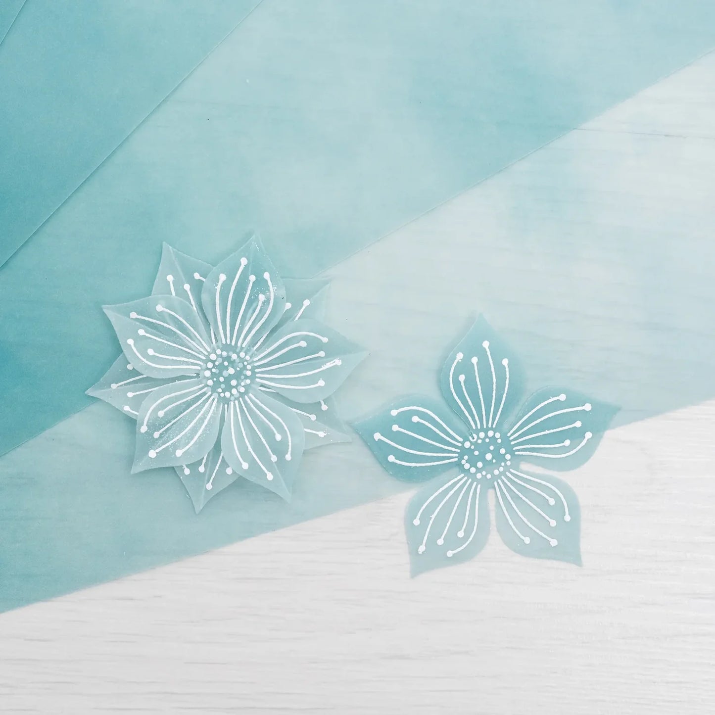 Chloe's Creative - Printed Vellum - Aquamarine Wash