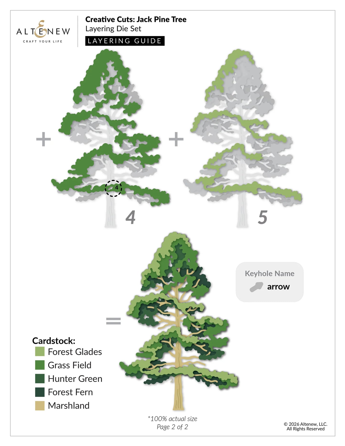 Altenew - Creative Cuts: Jack Pine Tree Layering Die Set