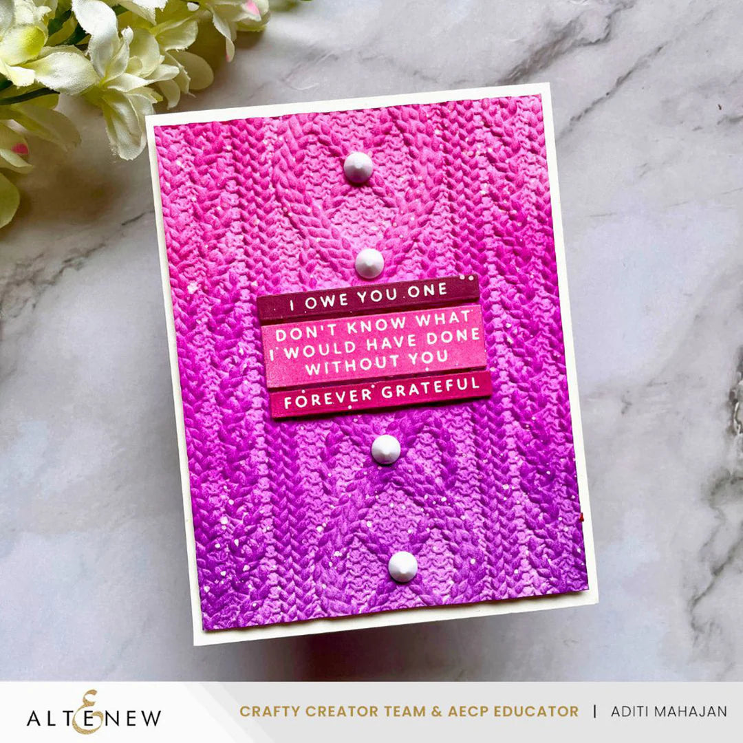 Altenew - 3D Embossing Folder - Cozy Sweater