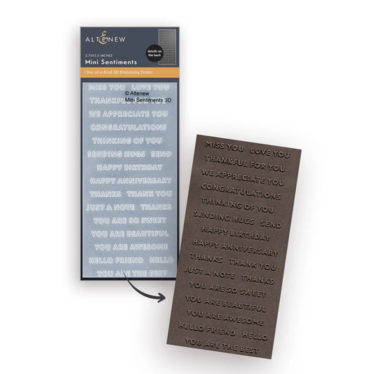 Altenew - 3D Embossing Folder - Mini Sentiments