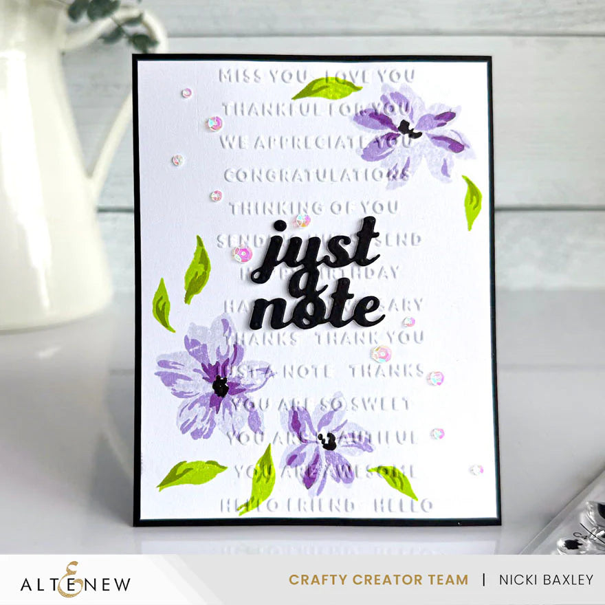 Altenew - 3D Embossing Folder - Mini Sentiments
