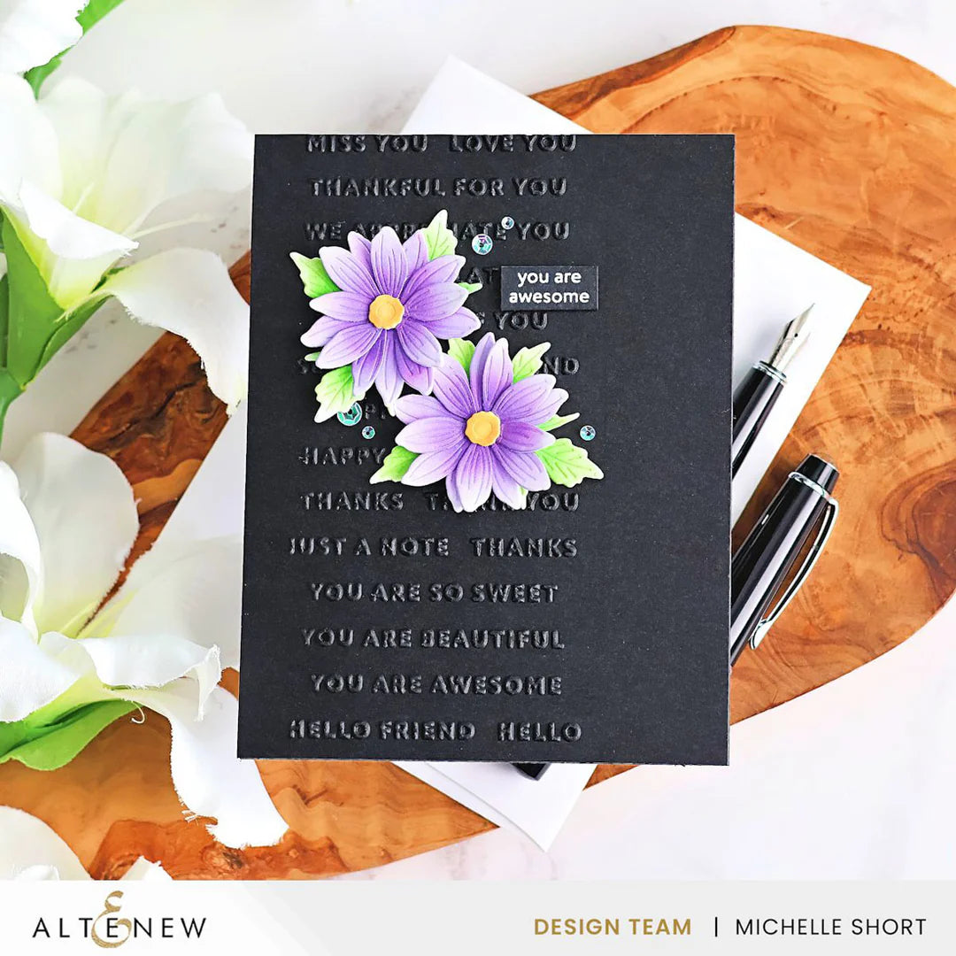 Altenew - 3D Embossing Folder - Mini Sentiments