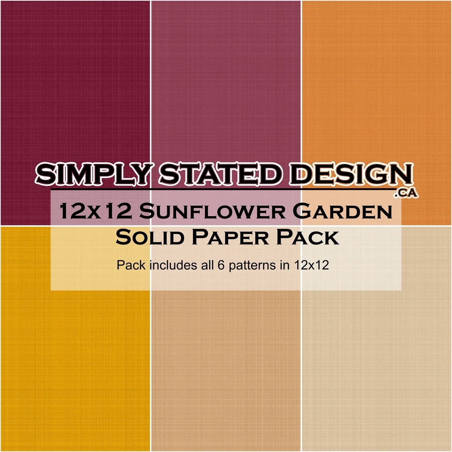 Simply Stated - Sunflower Garden - Solid Paper Pack
