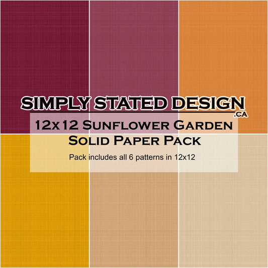 Simply Stated - Sunflower Garden - Solid Paper Pack