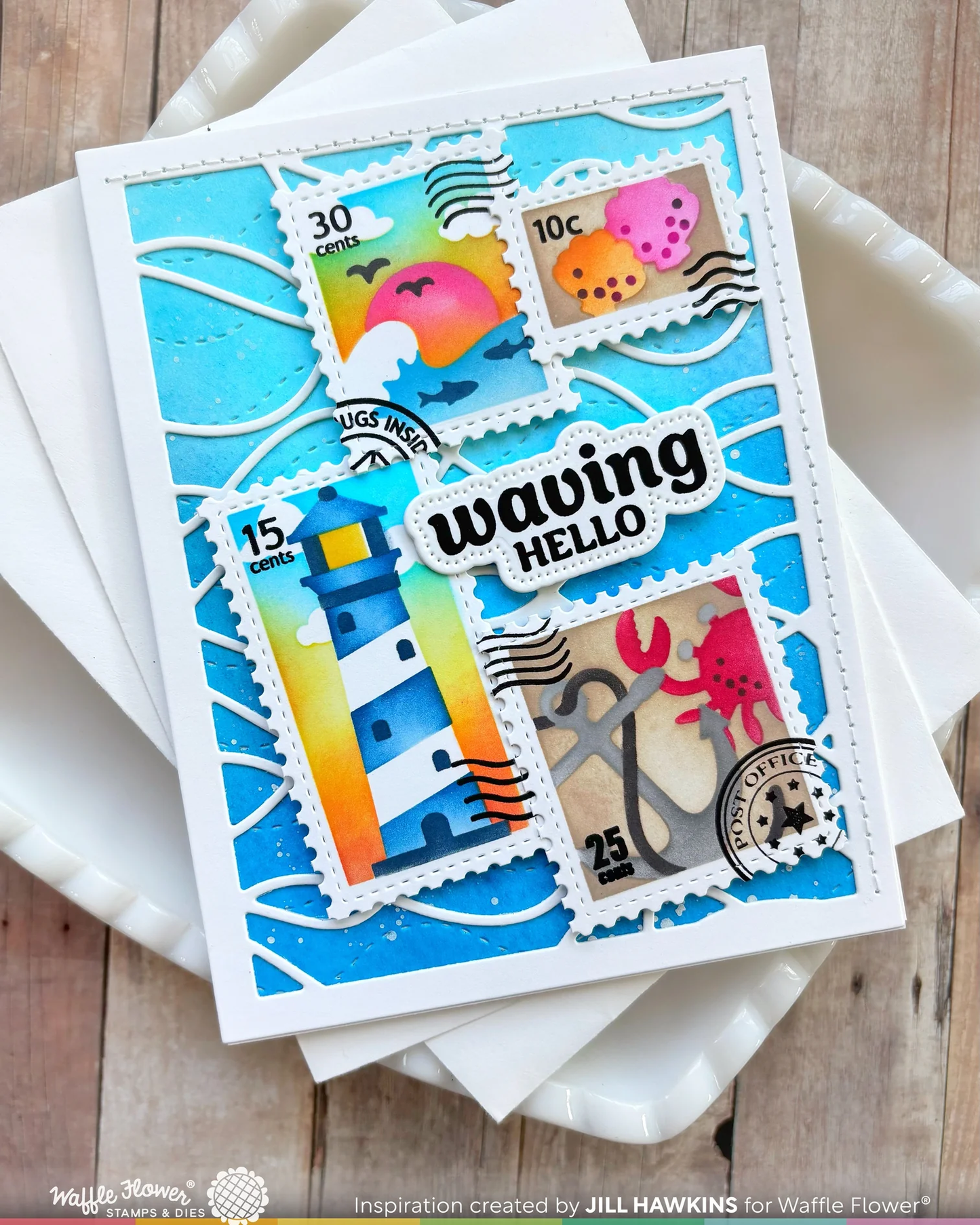 Waffle Flower - Coastal Greetings Stamp & Die Bundle