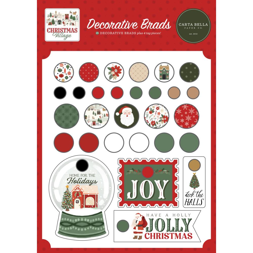 Carta Bella - Christmas Village - Adhesive Brads