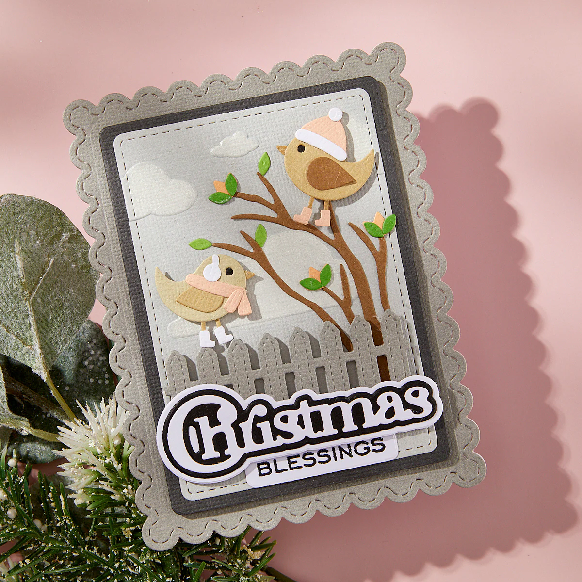Spellbinders - Bow & Bell Scallop Frame Die Set by Lisa Horton