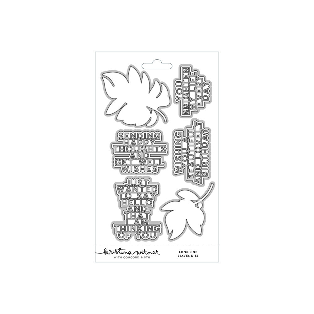 Concord & 9th - Long Line Leaves Stamp & Die Bundle by Kristina Werner
