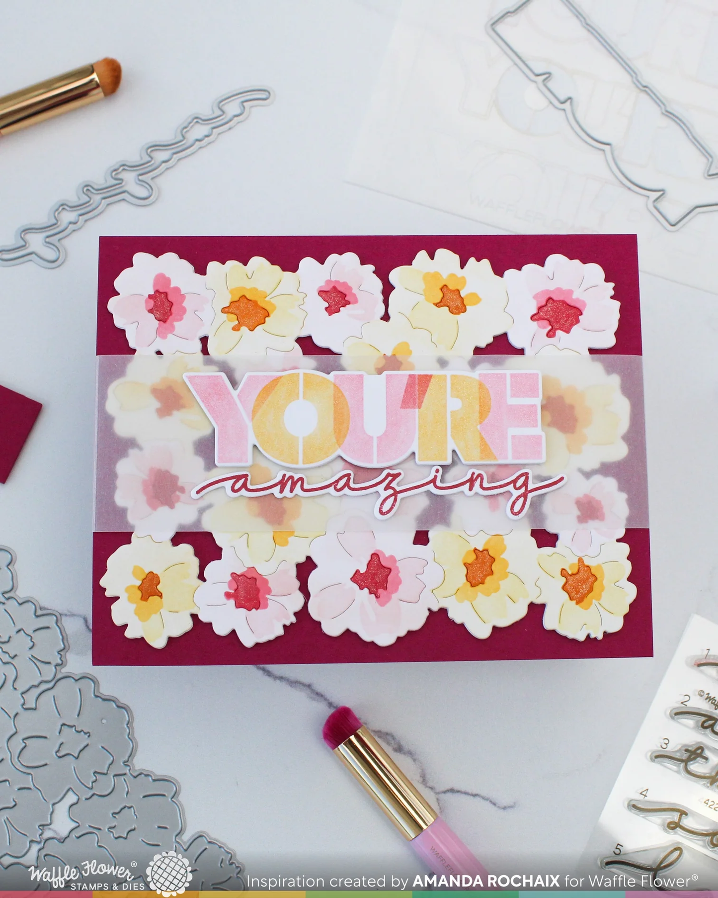 Waffle Flower - Overlapping You're Die-n-Stencil