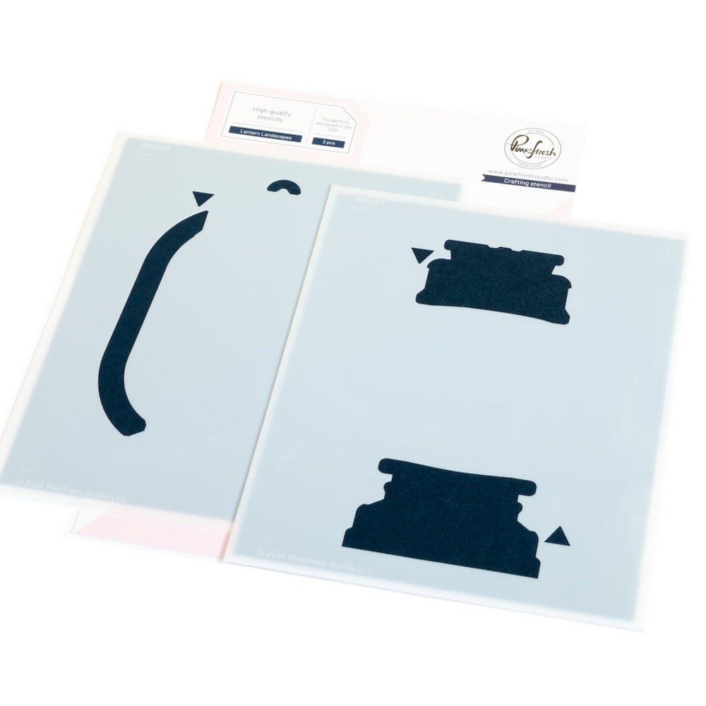 Pinkfresh - Lantern Landscapes Die & Stencil Bundle