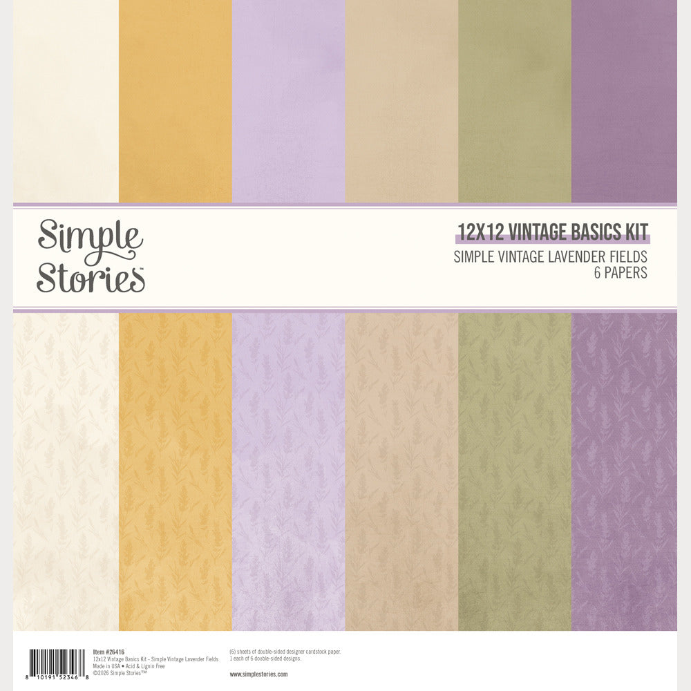 Simple Stories - Simple Vintage Lavender Fields - Vintage Basics Kit