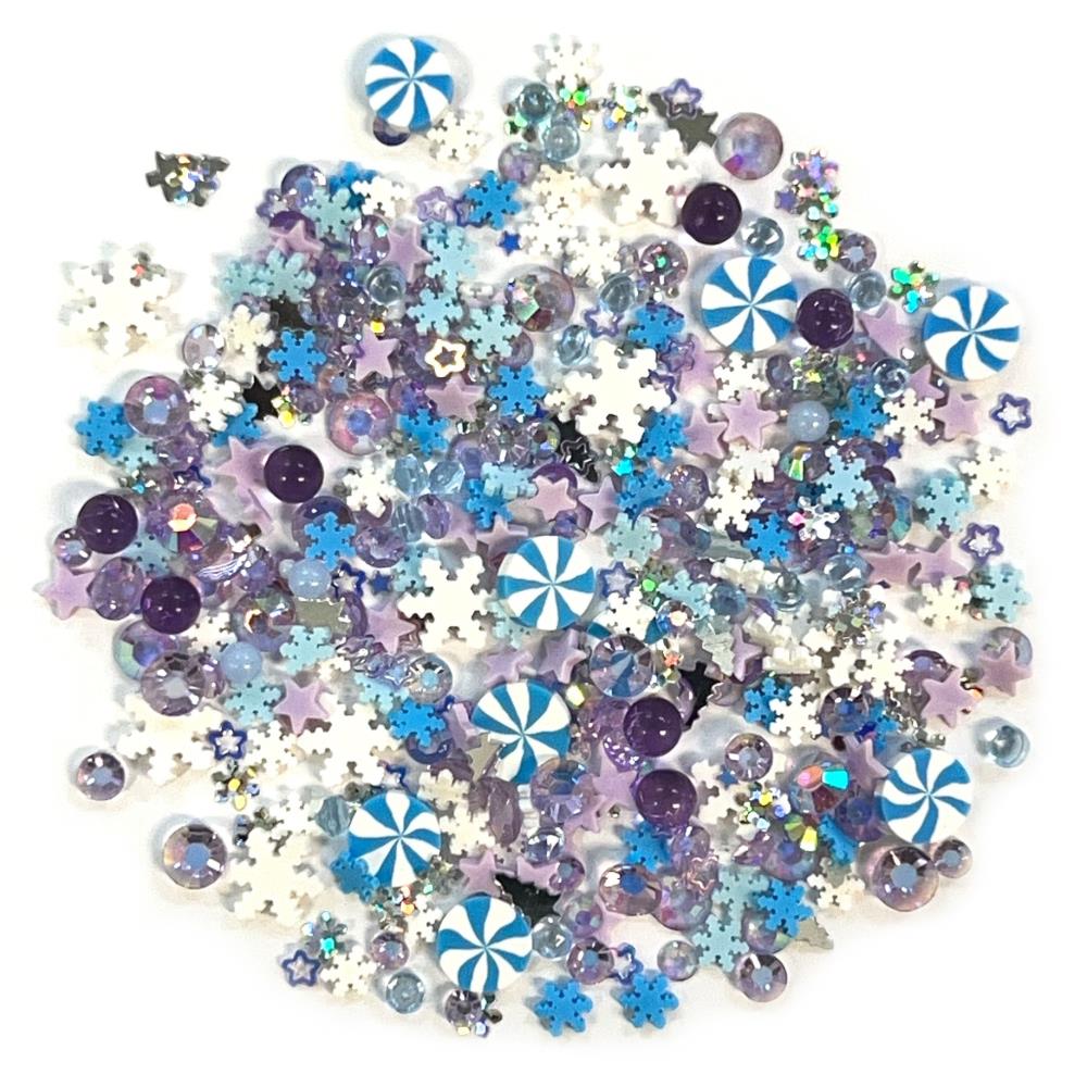 Buttons Galore - Mix Upz Embellishments - Snow Swirl
