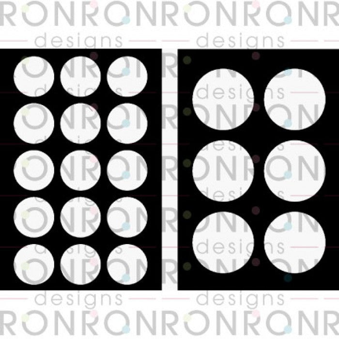 RonRon Designs - Stencil - Pair of Circles: 6x9