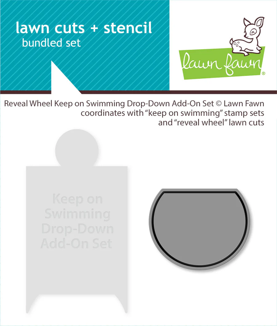 Lawn Fawn - Reveal Wheel - Keep On Swimming Drop-Down Add-On Set