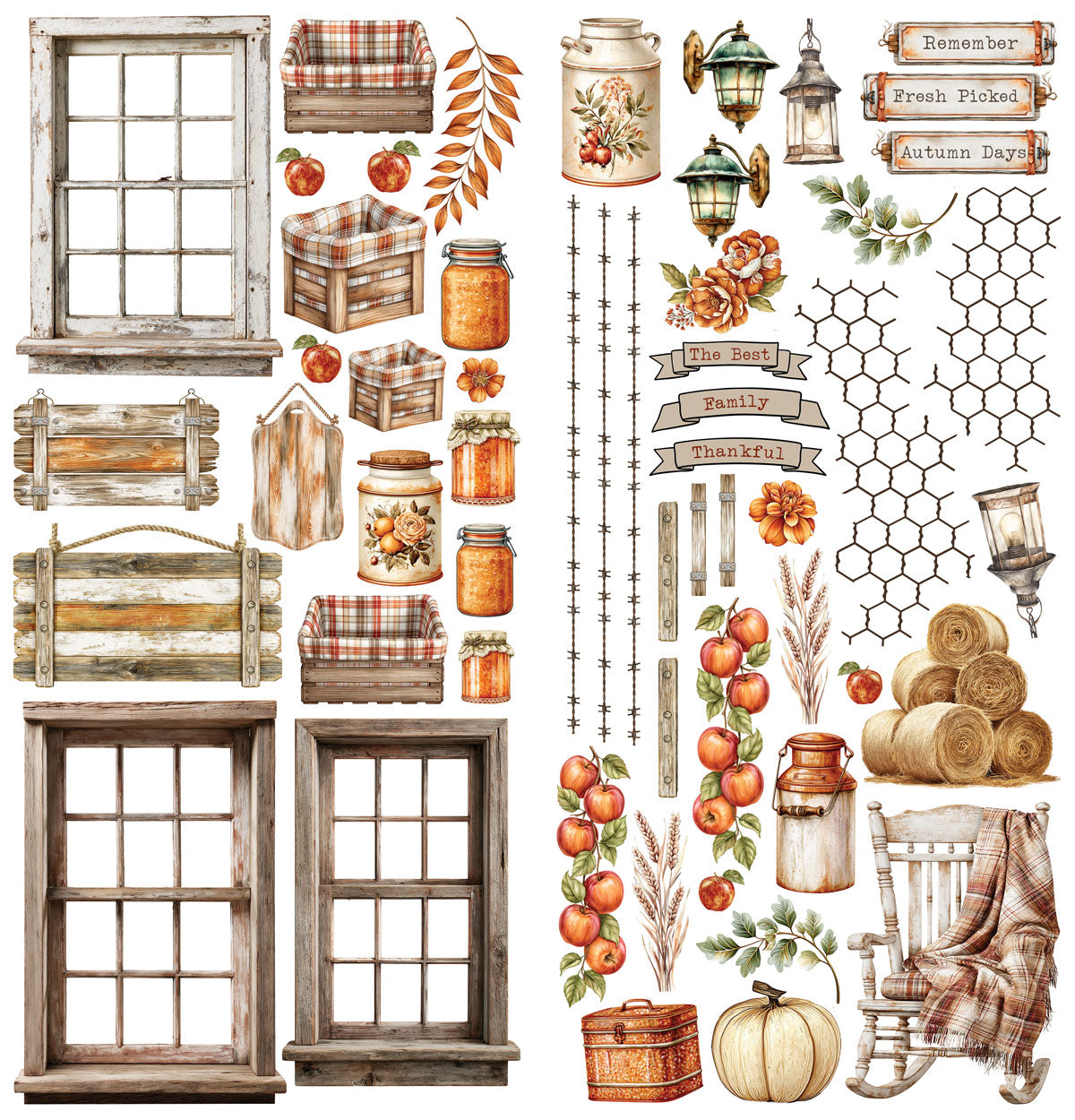 49 and Market - Season's Bounty - Laser Cut Elements