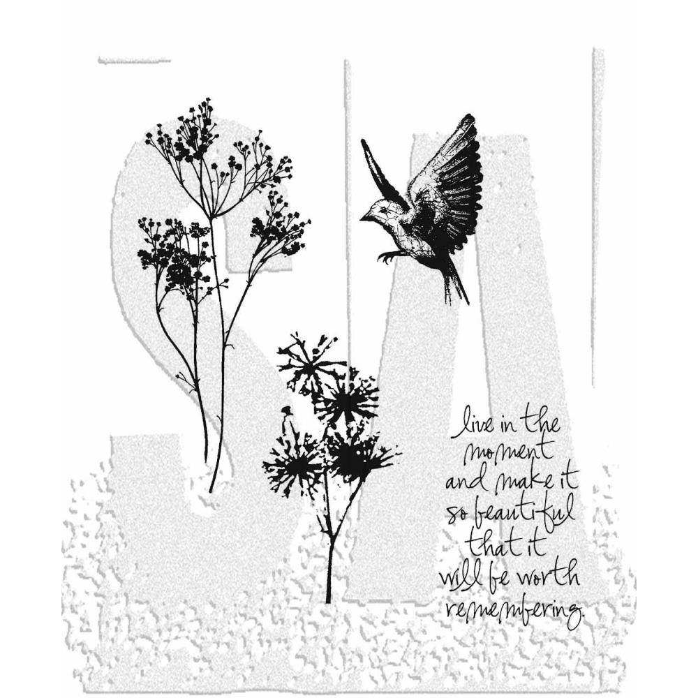 Tim Holtz - Nature's Moments Cling Stamp Set
