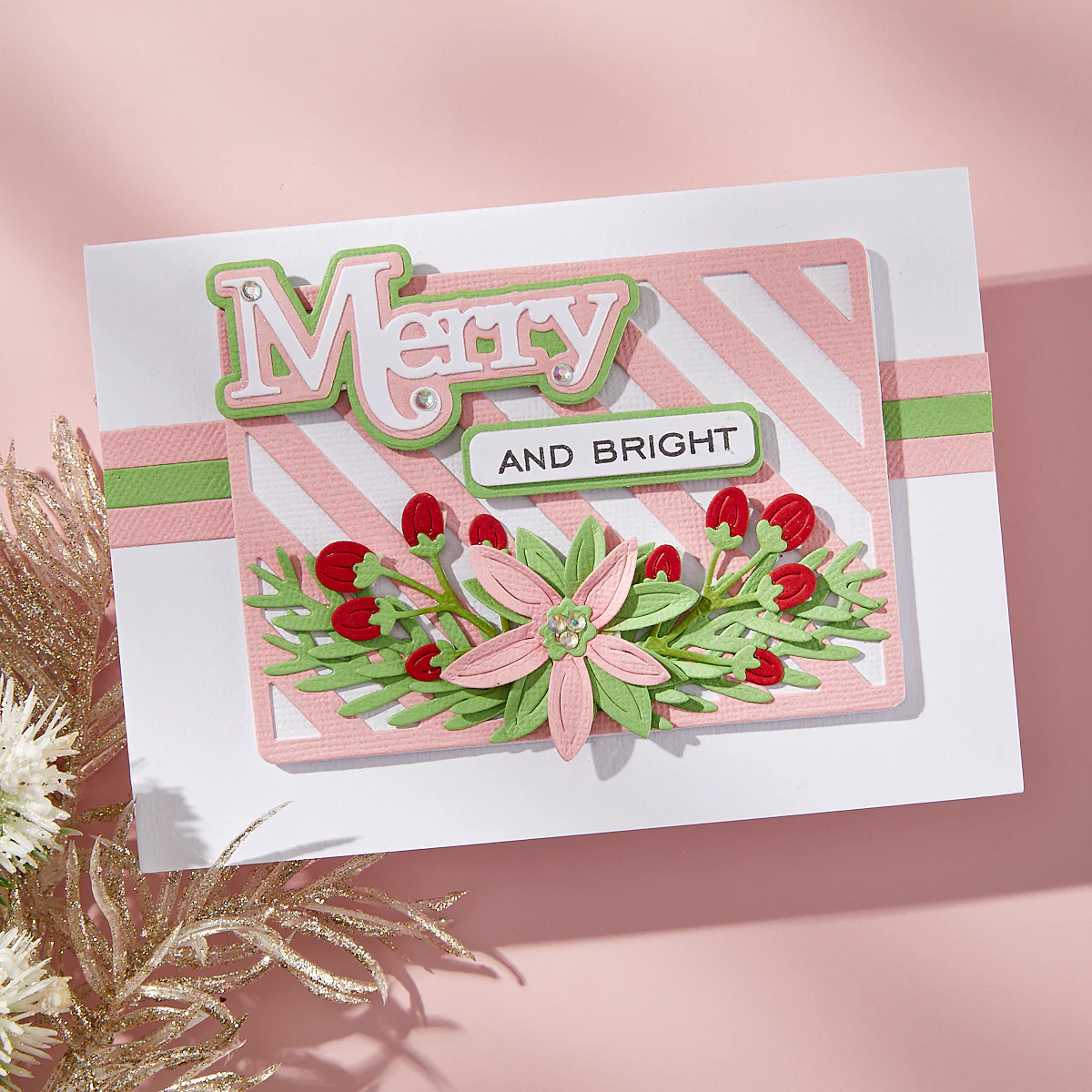 Spellbinders - Merry Sentiments Stamp & Die Bundle by Lisa Horton
