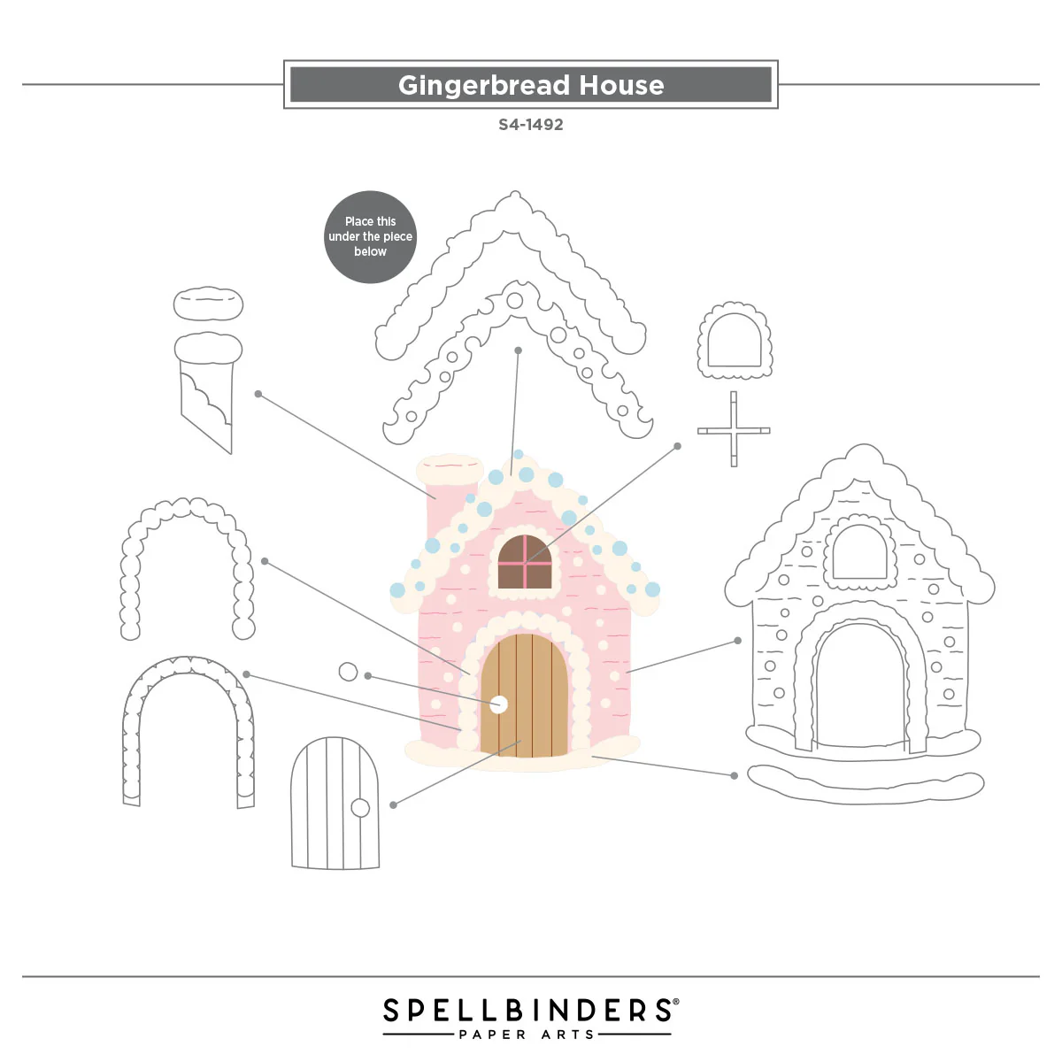 Spellbinders - Gingerbread House Die Set by Stamperia