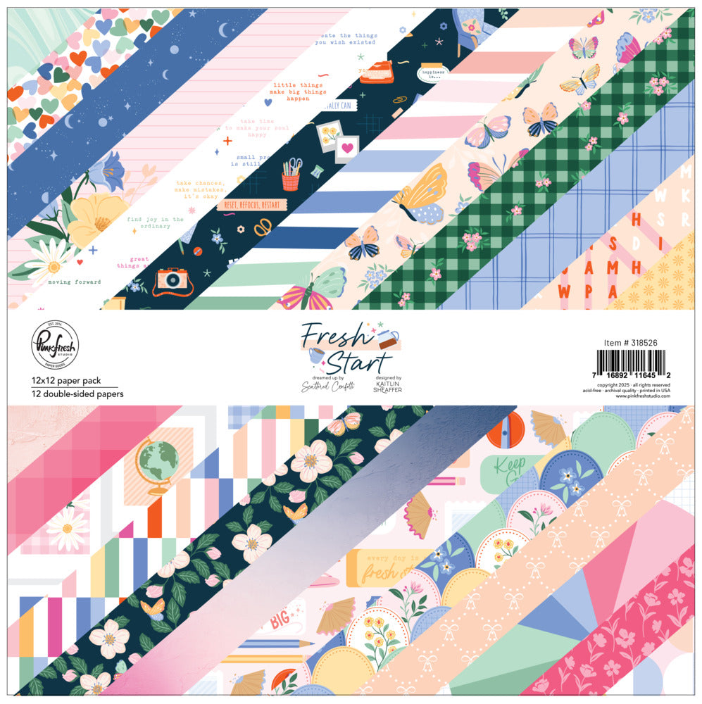 Pinkfresh - Fresh Start - 12x12 Paper Pack
