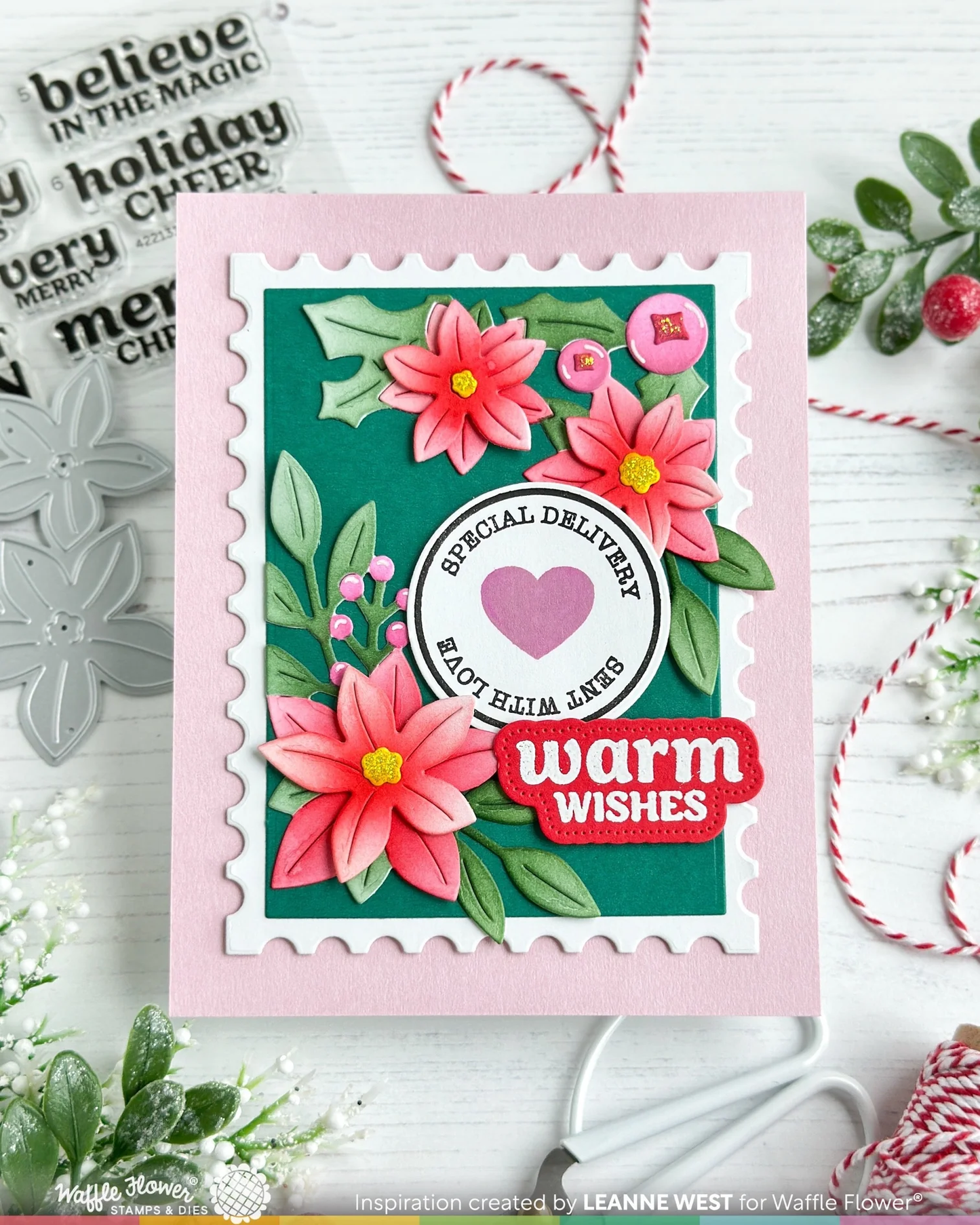 Waffle Flower - Warm Wishes Stamp & Die Bundle