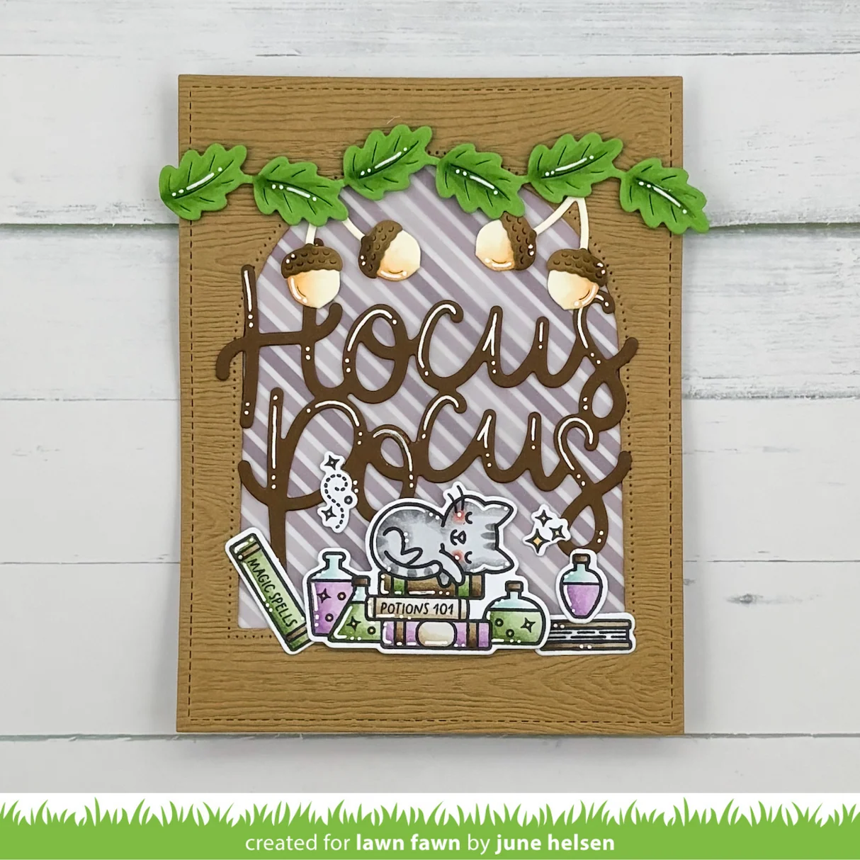 Lawn Fawn - Leaf and Acorn Border Die Set